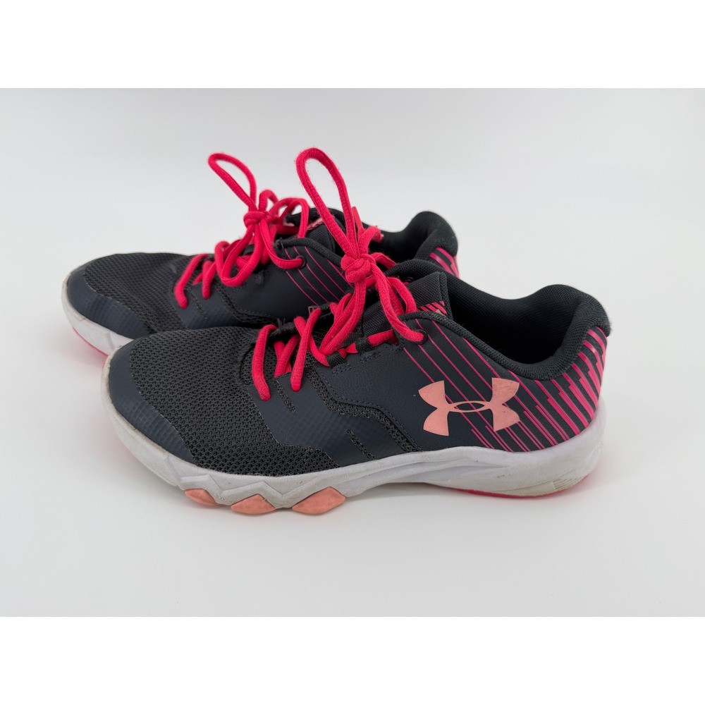 Under Armour Prime Girl's Running Shoes Grey Pink 3019797-101 Size 6.5Y‎